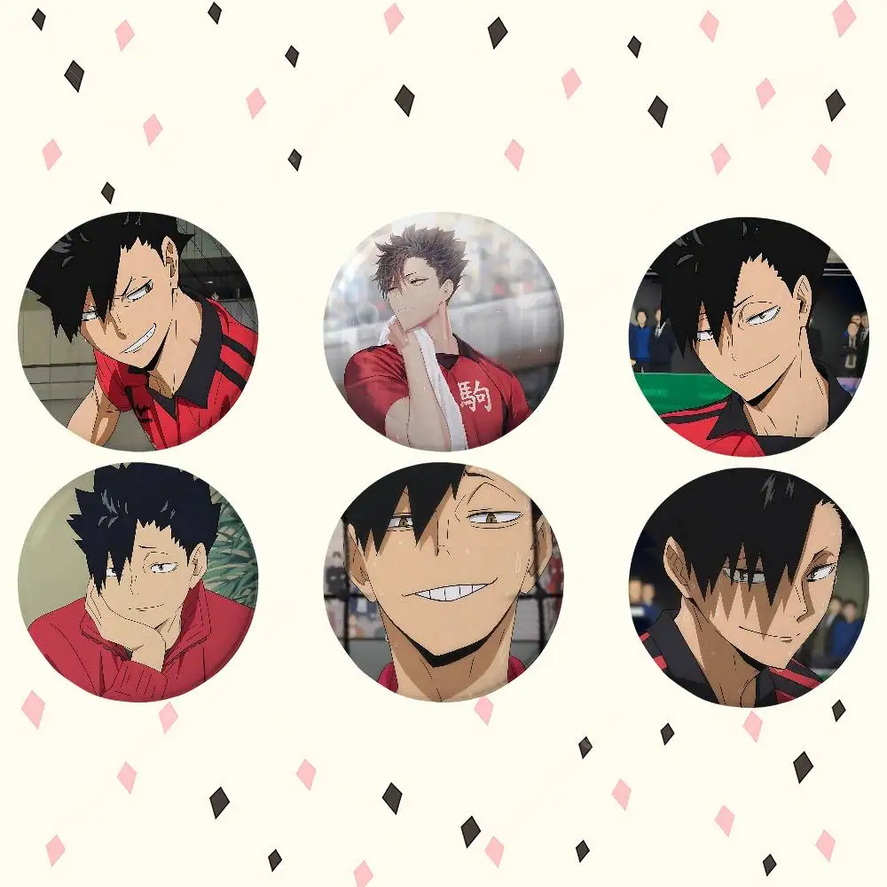 Coole Tetsuro Kuroo runde, exquisite Abzeichen-Broschen, kreative Anstecknadeln für Kleidung, Hut, Rucksack, Geschenkzubehör
