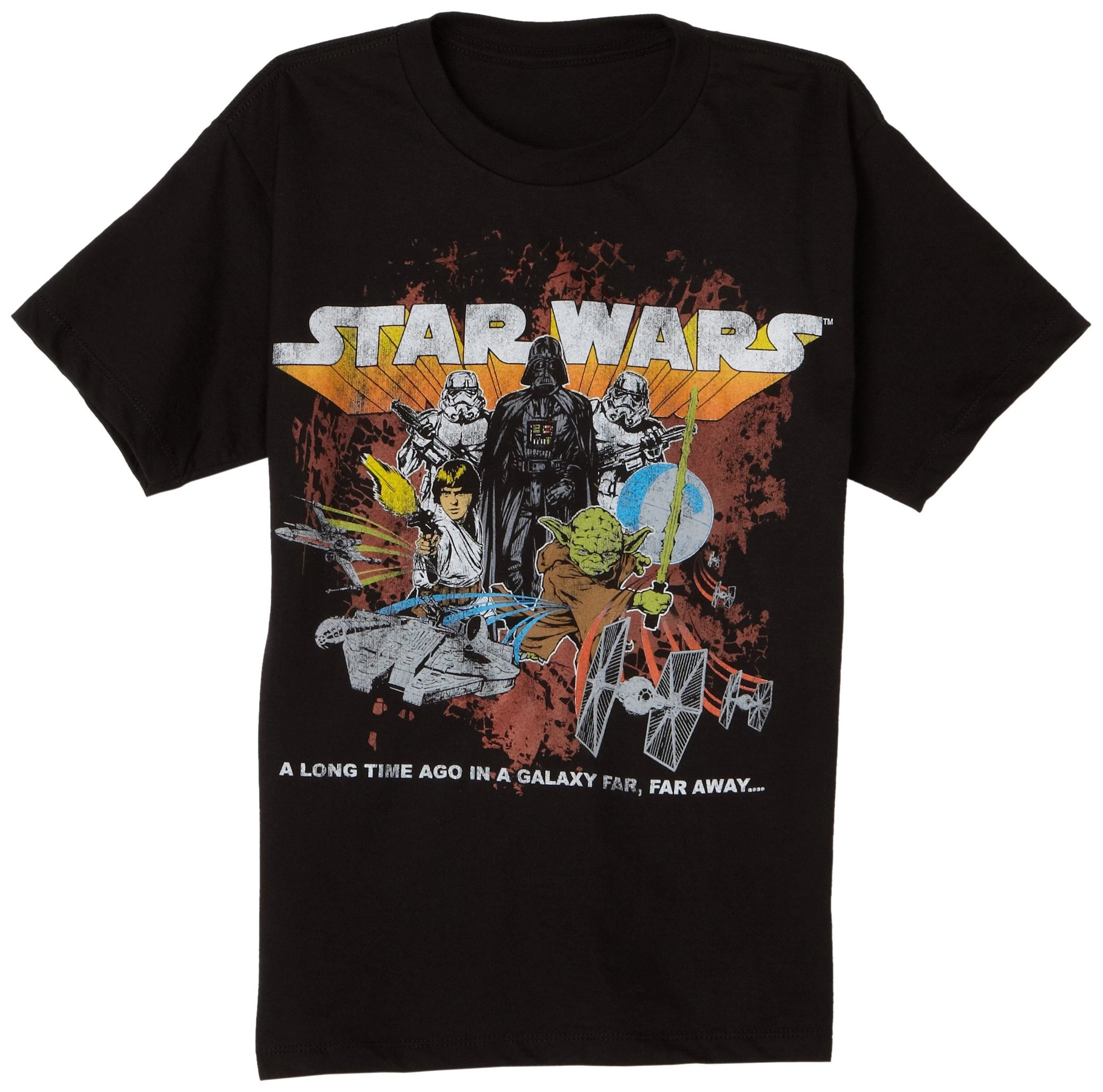 Star Wars Perifere bedrukte katoenen korte mouw heren en dames zomer los Amerikaans dagelijks commuter T-shirt met ronde hals