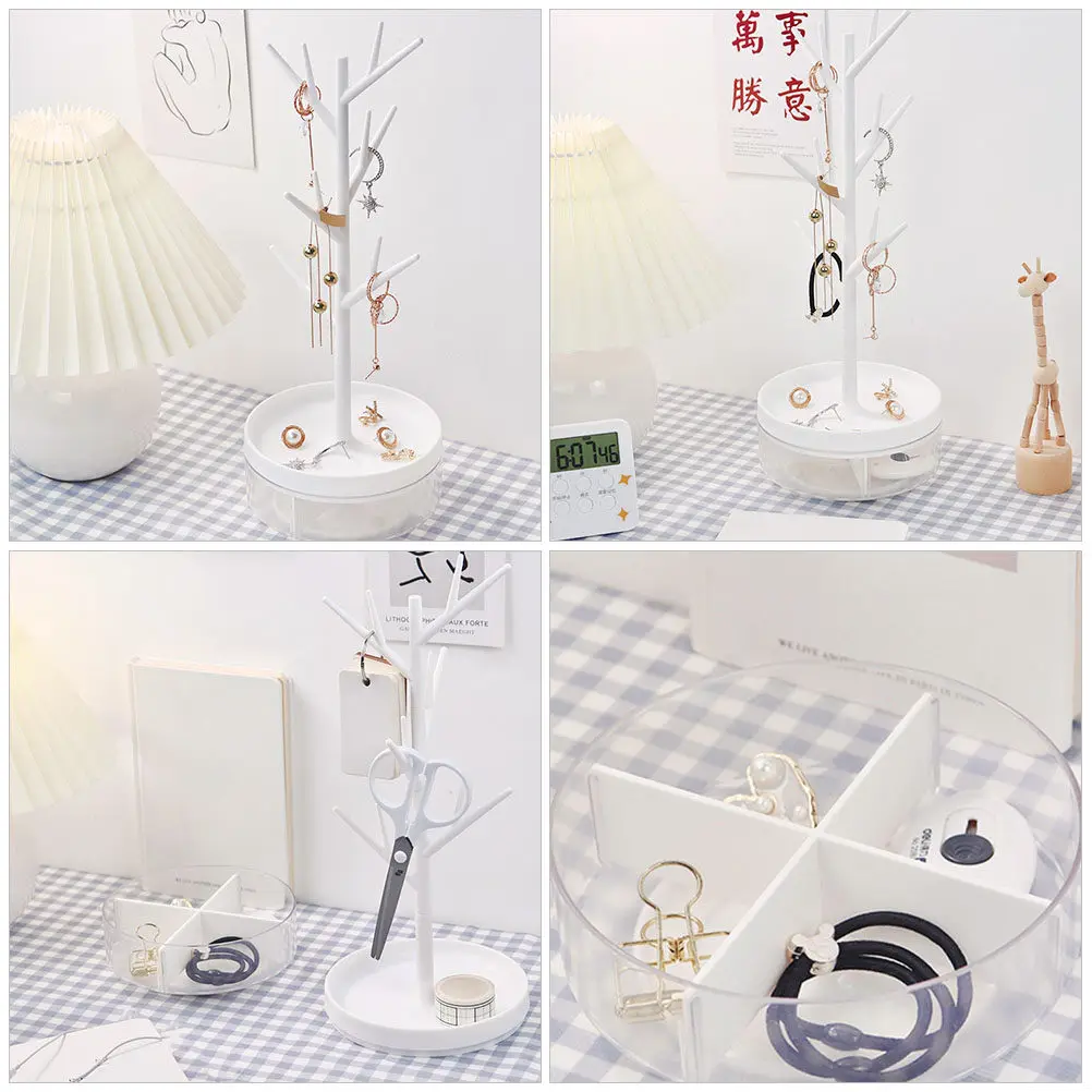 

Jewelry Tree Stand Creative Branch Charm Holder Sturdy PP Material Necklace Earring Bracelet Display Organizer