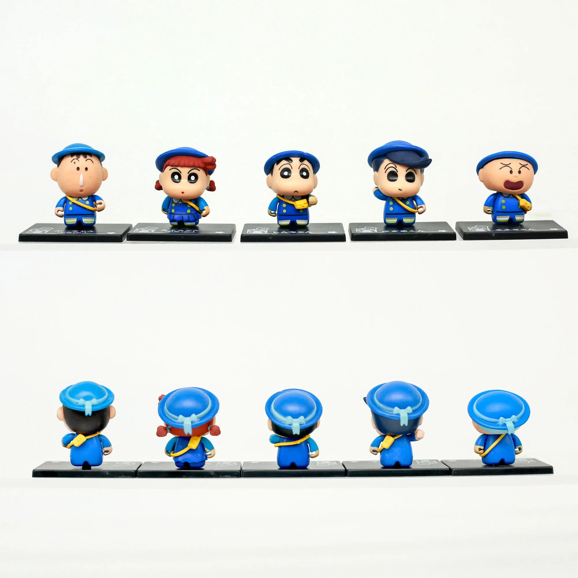 

Crayon Shin Chan Kindergarten Class Uniform To School Gachapon Capsule Toy Doll Model Gift Figures Collect Ornament Gashapon