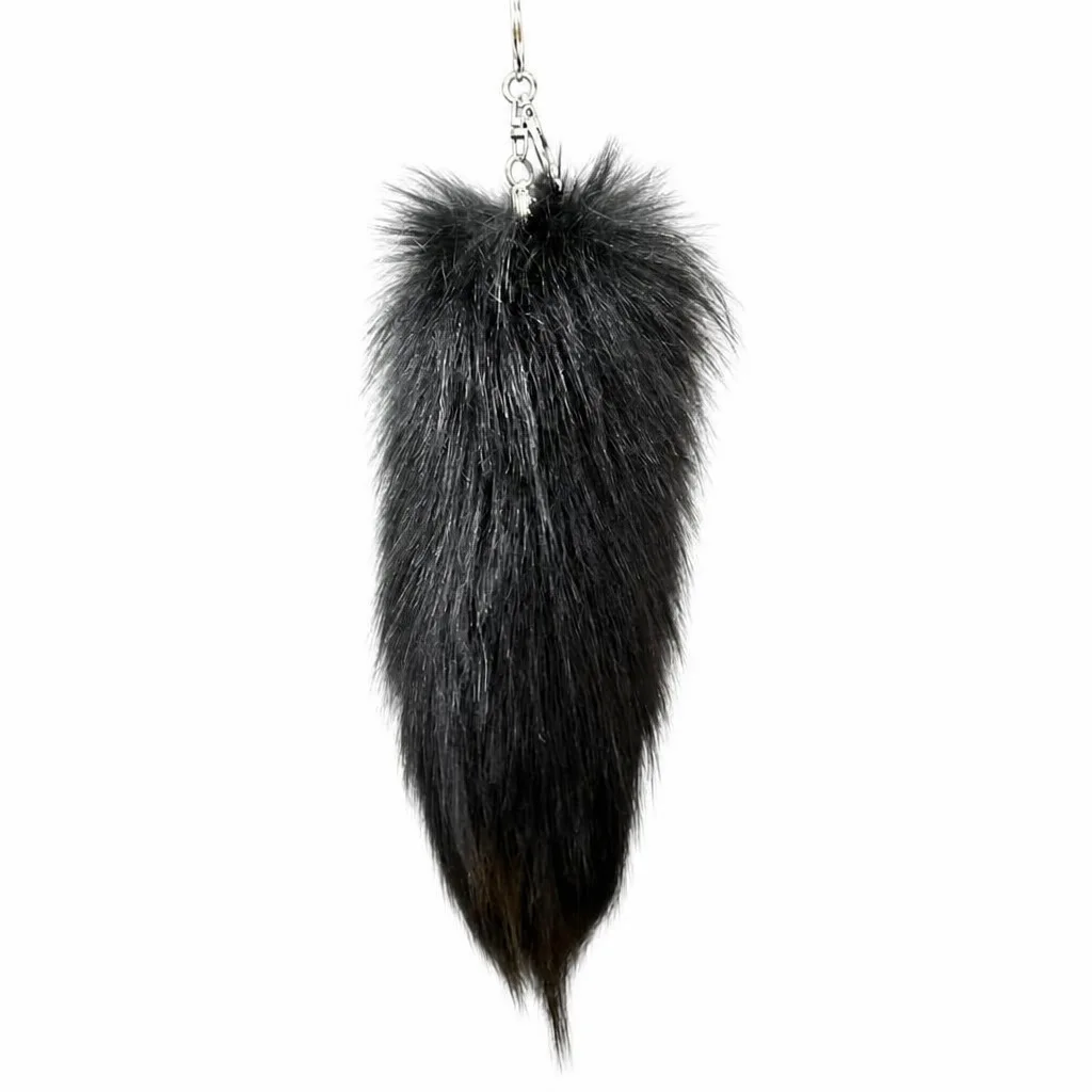 Faux Fox Fur Tail Keychain for Bags and Accessories