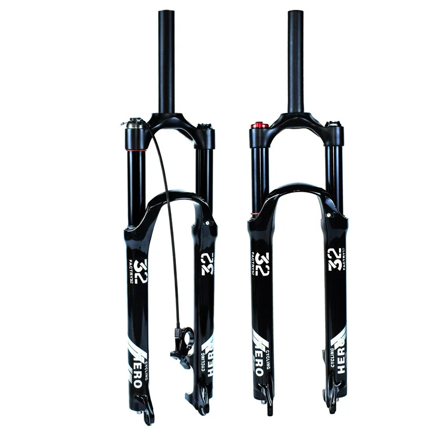

32mm Stanchion 140mm Travel MTB Air Suspension Fork 26/27.5/29" Straight/Tapered Steerer Shoulder/Remote Lockout Magnesium Alloy