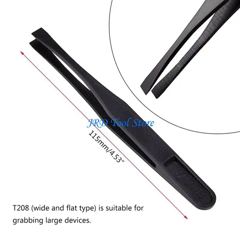 A2UD Anti-static Tweezers Carbon Fiber Tweezers Tweezer Repair Tool Kits Set for Electronics Jewelry-Making Lab