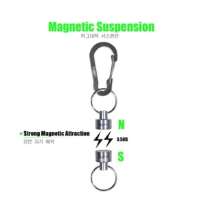 Stütze für das gerollte Kabelmagnetnetz, Fliegenfischwerkzeuge, starkes magnetisches Karabin, schnelle Schnalle, Anti-verblüfftes Seilzubehör Hauptverkäufe Magnetic Fisheries Magnete - №1