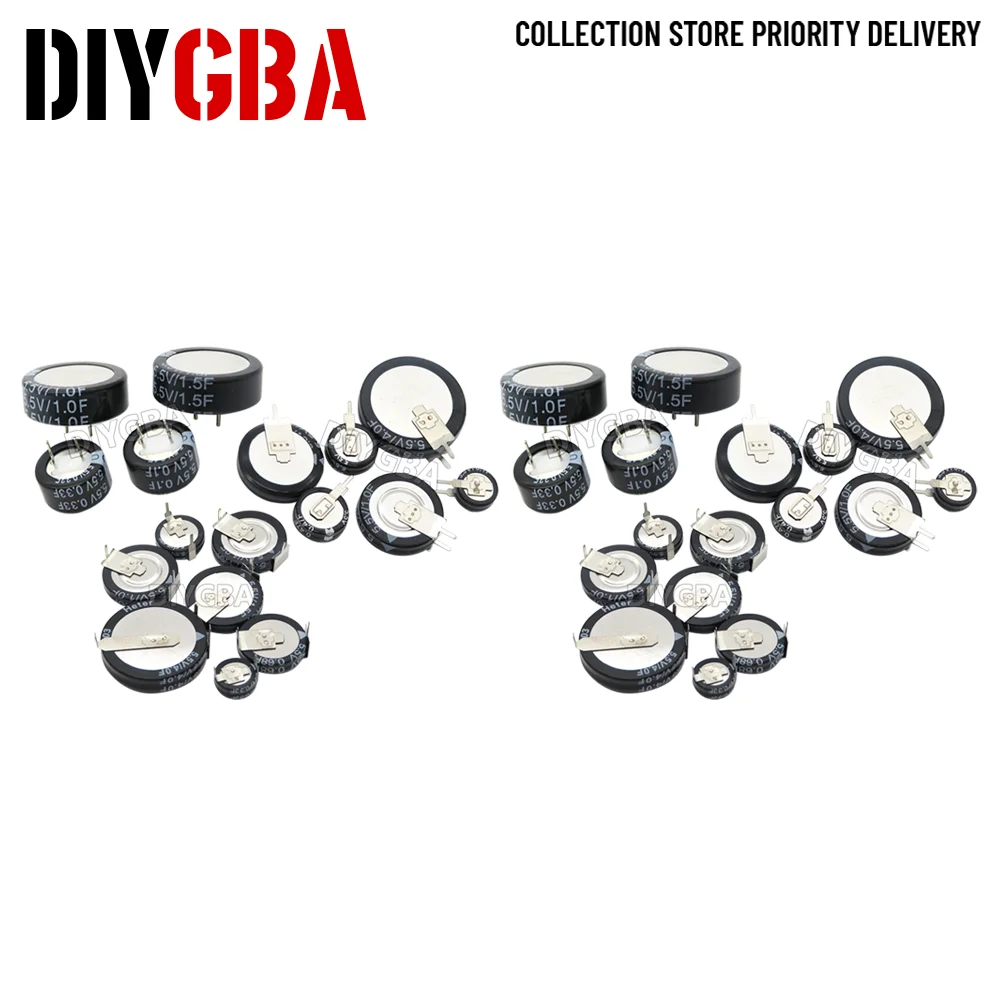 1 Buah Kapasitor Super 0.1F 0.22F 0.33F 0.47F 0.68F 1F 1.5F 4.0F Kapasitor Super Farad Kapasitansi Tombol Tipe-H Tipe-V Tipe-C
