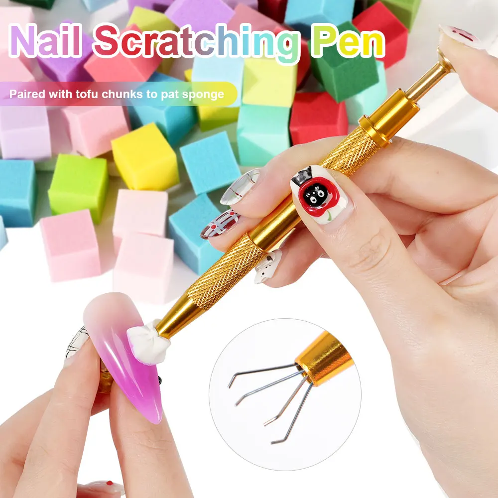 20/50PCS Nail Art Sponge Soft Sponges Gradient Nail Art Stamper Tools Color Fade Manicure DIY Creative Nail Sponge Gripper Tools