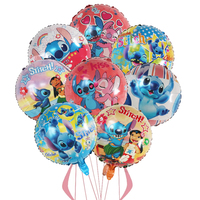 8Pcs Disney Lilo & Stitch Balloon Theme Birthday 18 inch Balloon party decoration Balloon Set baby shower Kid Supplies toy Globo