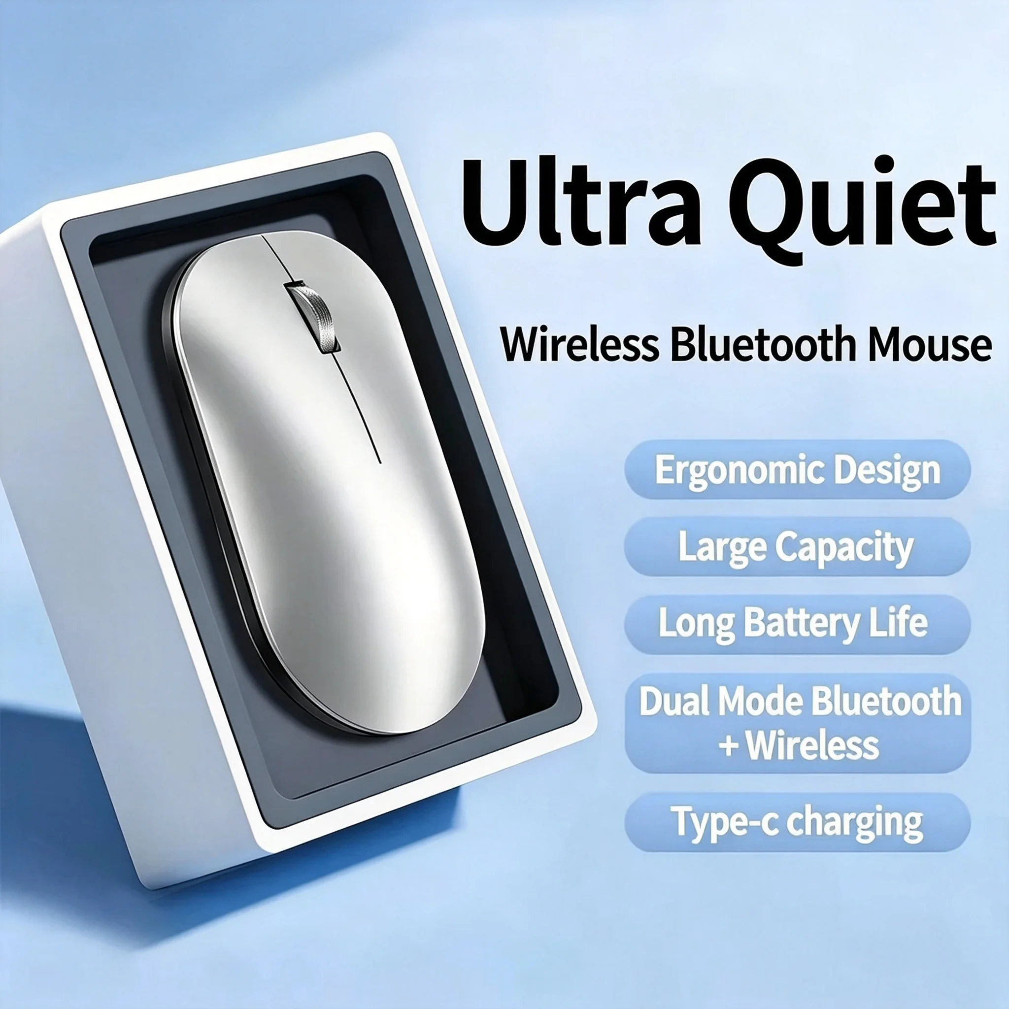 Laptop External Accessories - Wireless Bluetooth Mouse 2.4G Dual Mode