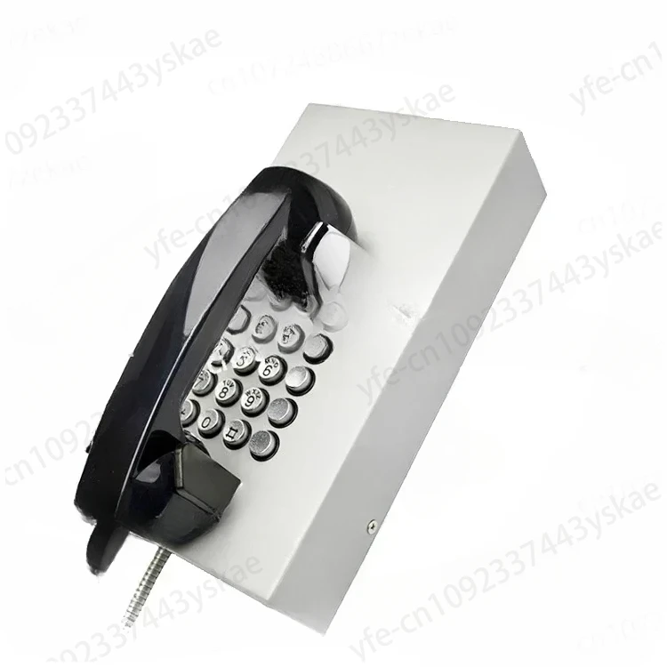 Rugged Stainless Steel Corded Handset PSTN Telephone for Prisoner, Vandal Resistant Analogue Jail Telephone KNZD-05