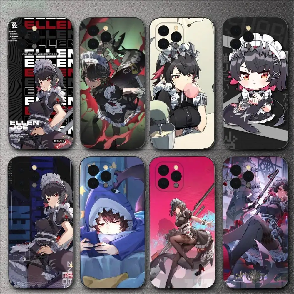 

Ellen Joe Zenless Zone Zero Phone Case For iPhone 16,15,14,13,12,11,XS,XR,X,8,7,Pro,Max,Plus,mini Silicone Black Cover