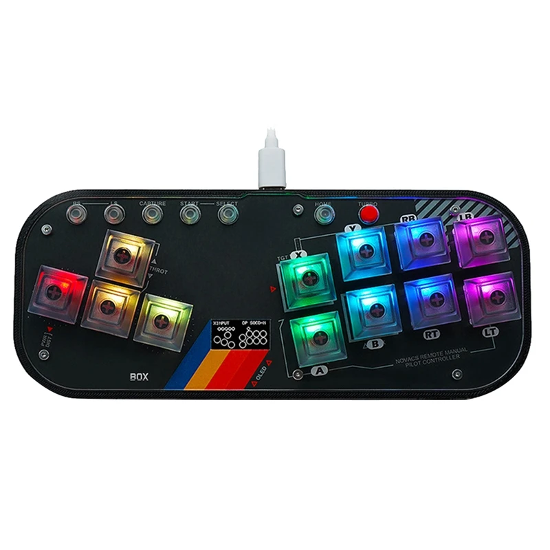 

For Fightingbox Hitbox Gaming Keyboard Fighting Gamepad Arcade Joystick For PC/Android/PS3/PS4/Switch With TURBO Parts