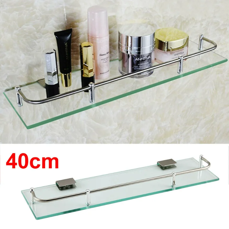 Stainless Steel Bathroom Pendant Shelf, Glass Storage Rack, Shower Corner Shelf, Bathroom Organizer, 40 cm, 50cm