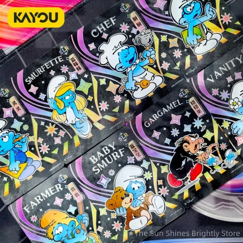 KAYOU Smurfs Adventure Pack Periferico da gioco ufficiale Giocattolo da collezione Gioco di prima scelta Carta da collezione Articolo autentico per hobby