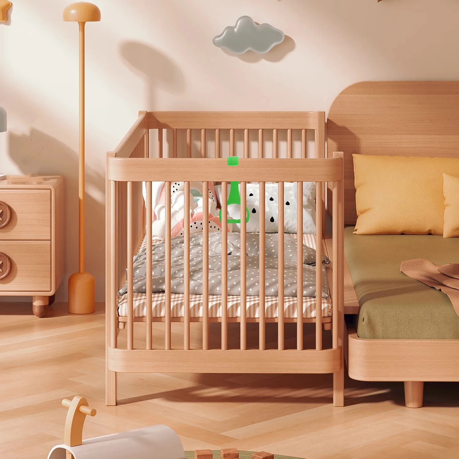 

4pcs Baby Pull Ring for Standing Crib Toys Hanging Rings Playpen Accessories Baby Toy Links Rings Plastic Material Longlasting