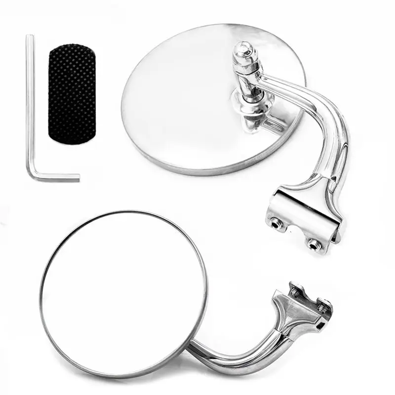 A13Z-Round Side Mirror Kit Featuring Wide Fitment For Classic Cars Retro Design Suitable For Front And Rear Positions Offering view 4