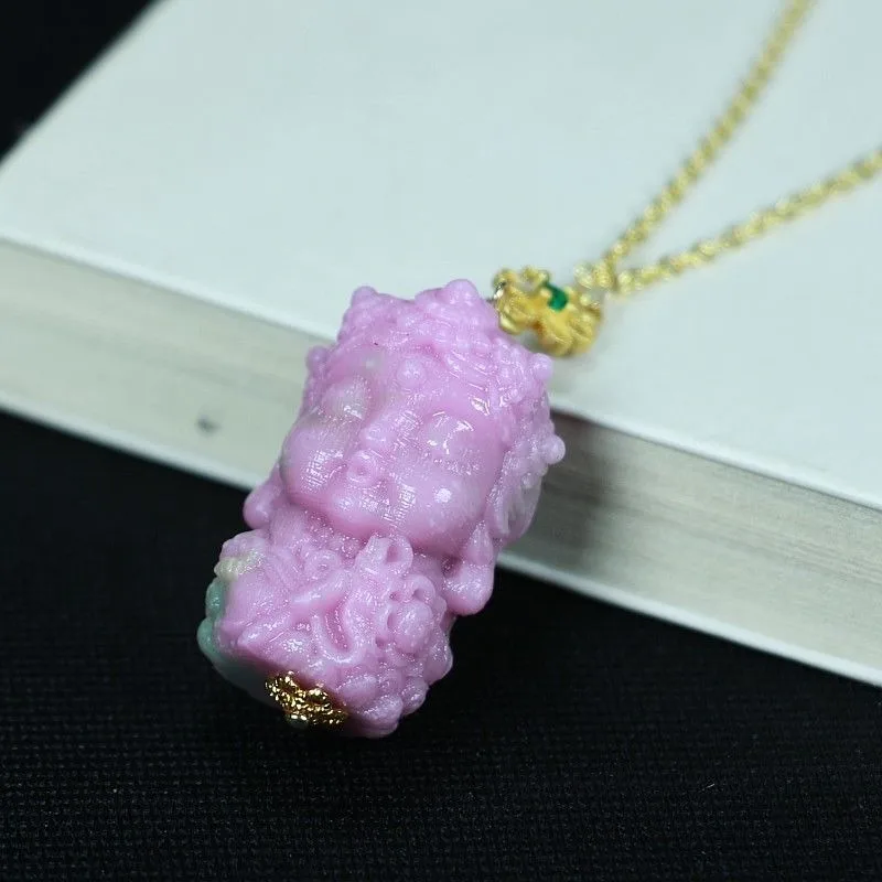 

New Peony Blossom Yanyuan Agate Necklace, Exquisite, Small and Versatile