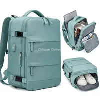 Laptop Backpack 15.6inch  USB Charging School Backpack Independent Shoe Bag Travel Outdoor Backpack