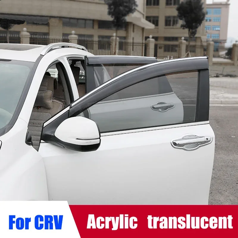 Acrylic Window Deflector SUN/RAIN Shield Visor Vent For Honda CRV 07-2021 4 PCS/Set