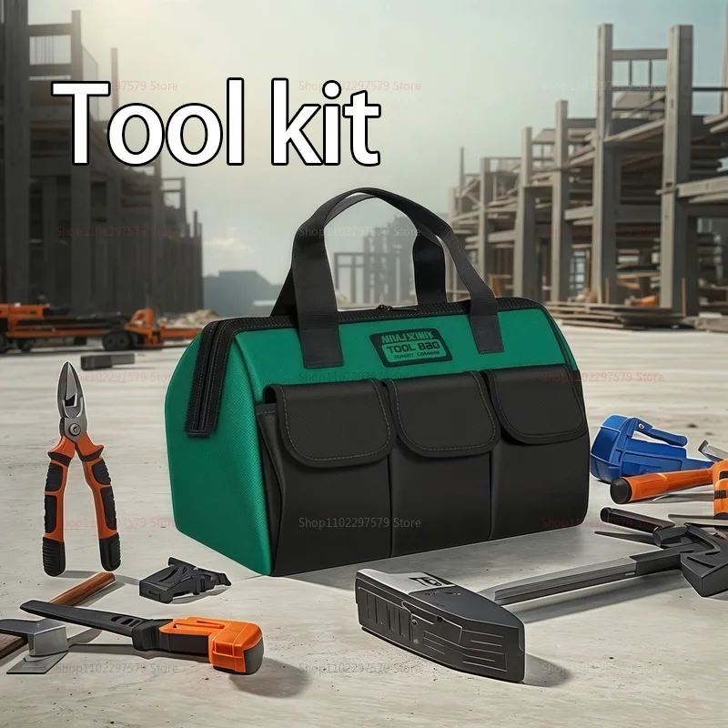 Tool Bag Multifunctional Storage Electrician Wear Resistant Thickened Canvas Electrician Woodworking Tool Bag Portable