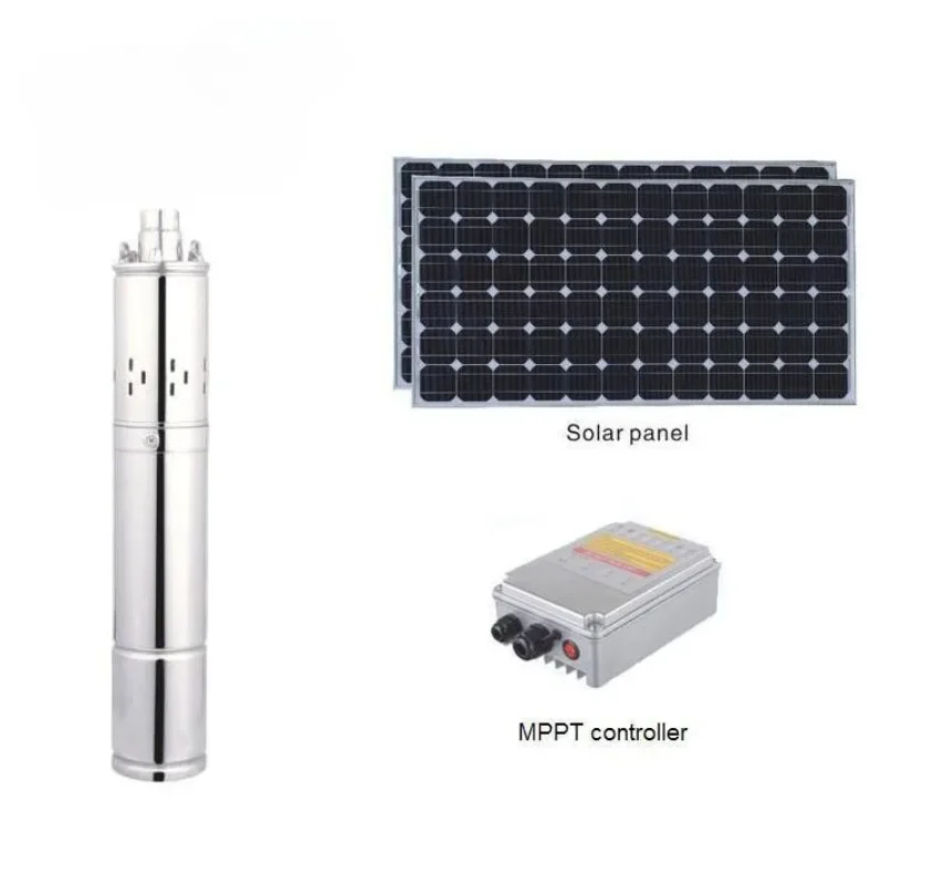 JINTAI 4 inches stainless steel deep well sunrise solar water pump system 72V