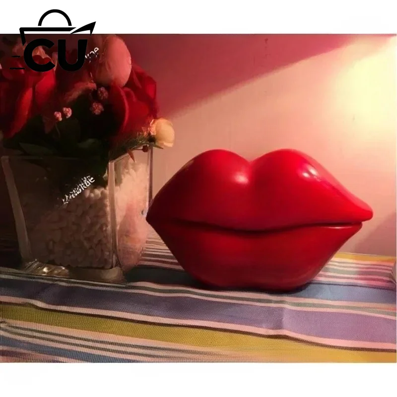 Lips Phone Electroplating Home Decoration Office Creative Sexy Phone Decoration Gift home