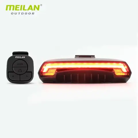 MEILAN X5 Cykel Baklykta Smart USB LED Trådlös Fjärrkontroll Cykel Baklykta MTB Landsväg Laser Blinkers Cykellampa 10 best sales cykellaser - №10