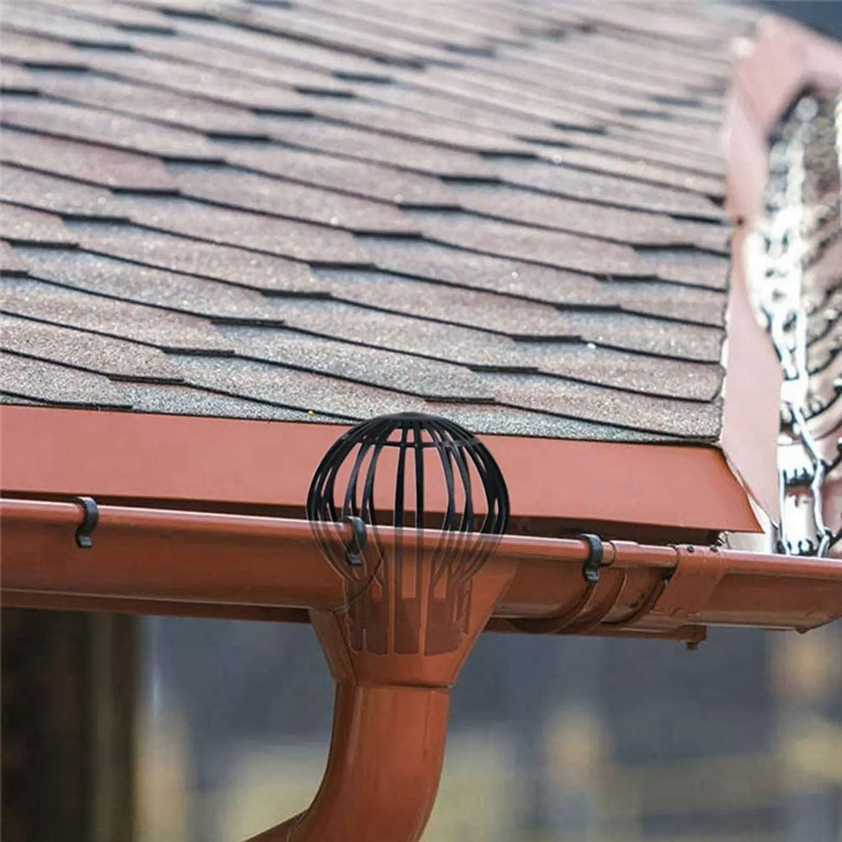 

A98E-16Pcs Plastic Gutter Guards, Downpipe Leaf Guard, Downspout Filter, Drain Pipe Debris Dirt Protector, Drain Cover