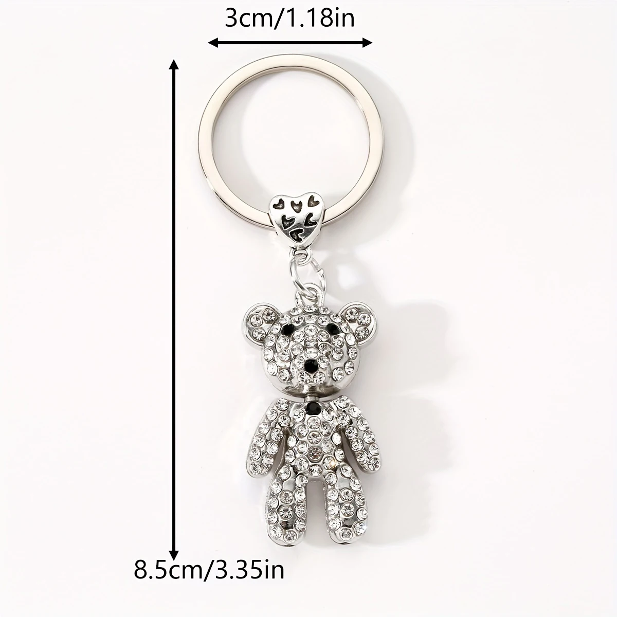 Neuer Schlüsselanhänger aus Legierung mit vollständigem Bärenmotiv, niedlicher, exquisiter Bären-Schlüsselanhänger, Taschenanhänger, Geschenk für Freunde – Detail 2
