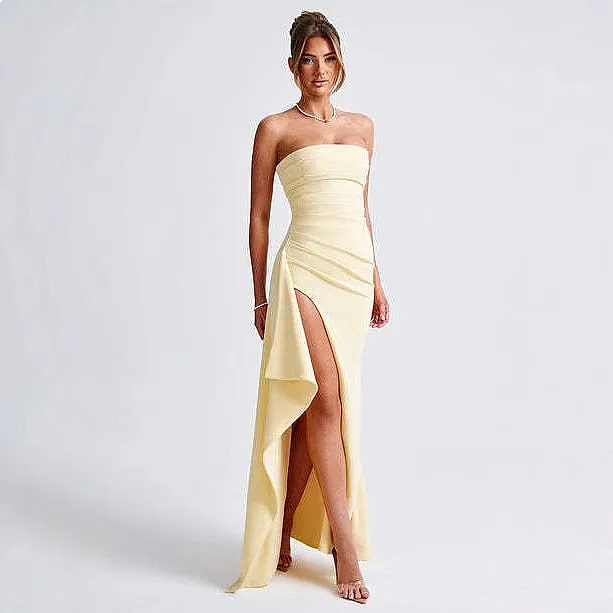 Women's Sexy Backless Off Shoulder Evening Dress Bodycon Midi Dresses Summer Party Jumpsuit Matching Set