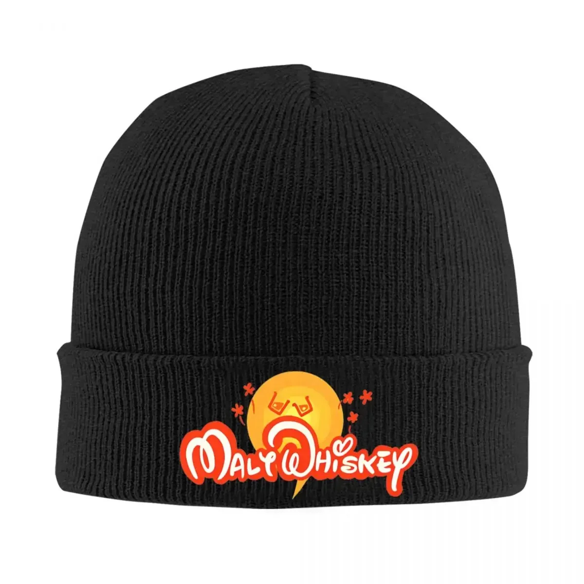 Enjoy The Malt Whiskey Cheers 2 Red Dark Knitted Caps Women's Men's Beanie Winter Hats Hip Hop Melon Cap