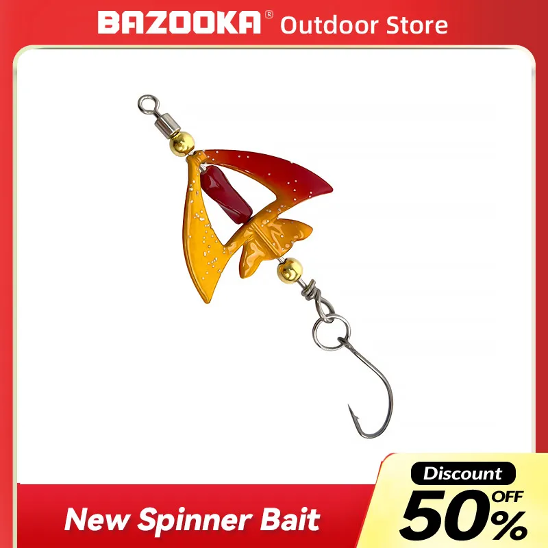 

Bazooka 3.8g Fishing Lure Metal Swimbait Carp Jig Pike Flying Fish Spinner Baits Wire Soft Spoon Hook Sequins Set