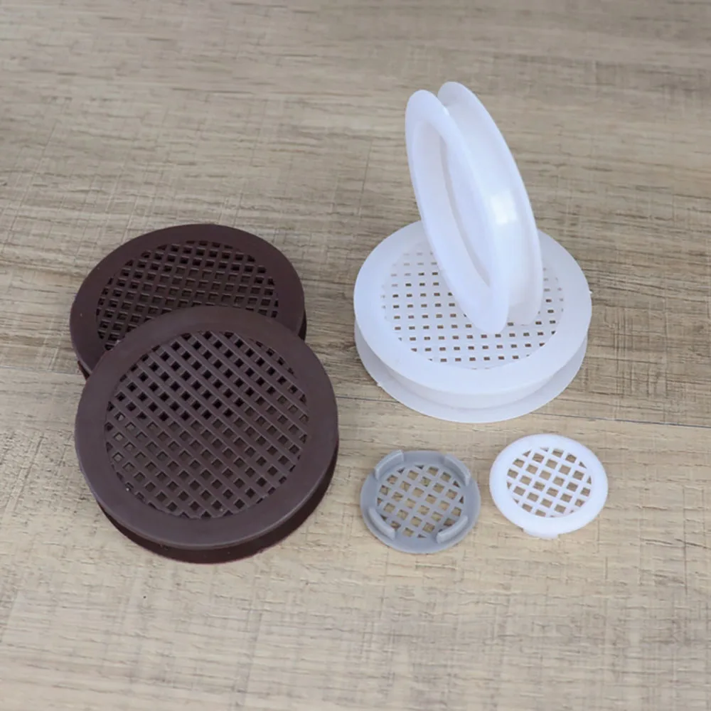 10-100Pcs 3mm-18mm Plastic Round Ventilation Cover Air Vent Louver Mesh Hole For Wardrobe Shoe Cabinet Furniture Accessories image 3