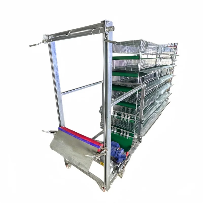 Semi-Automatic Poultry Manure Cleaner, 220V Electric Fecal Removal Machine for Pigeon Quail Chicken Cages, Vertical Cage System