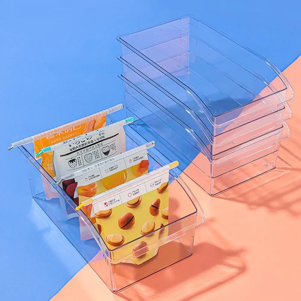 High Transparency Plastic Refrigerator Storage Box For Vegetable Fruit Food Organization And Kitchen Space Saving Container