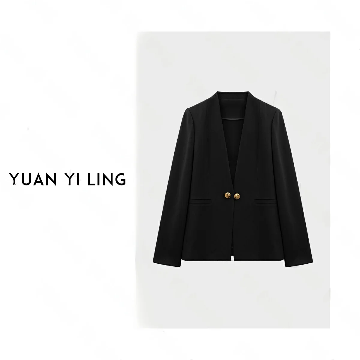 

Cool Classic Design mat Tailoring Airy Women's Suit Spring Autumn Acetate Fabric Straight Cut Long Sve Formal Wear