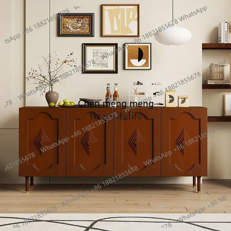 Medieval style home shoe cabinet enters the door retro living room dining side wall decorative locker