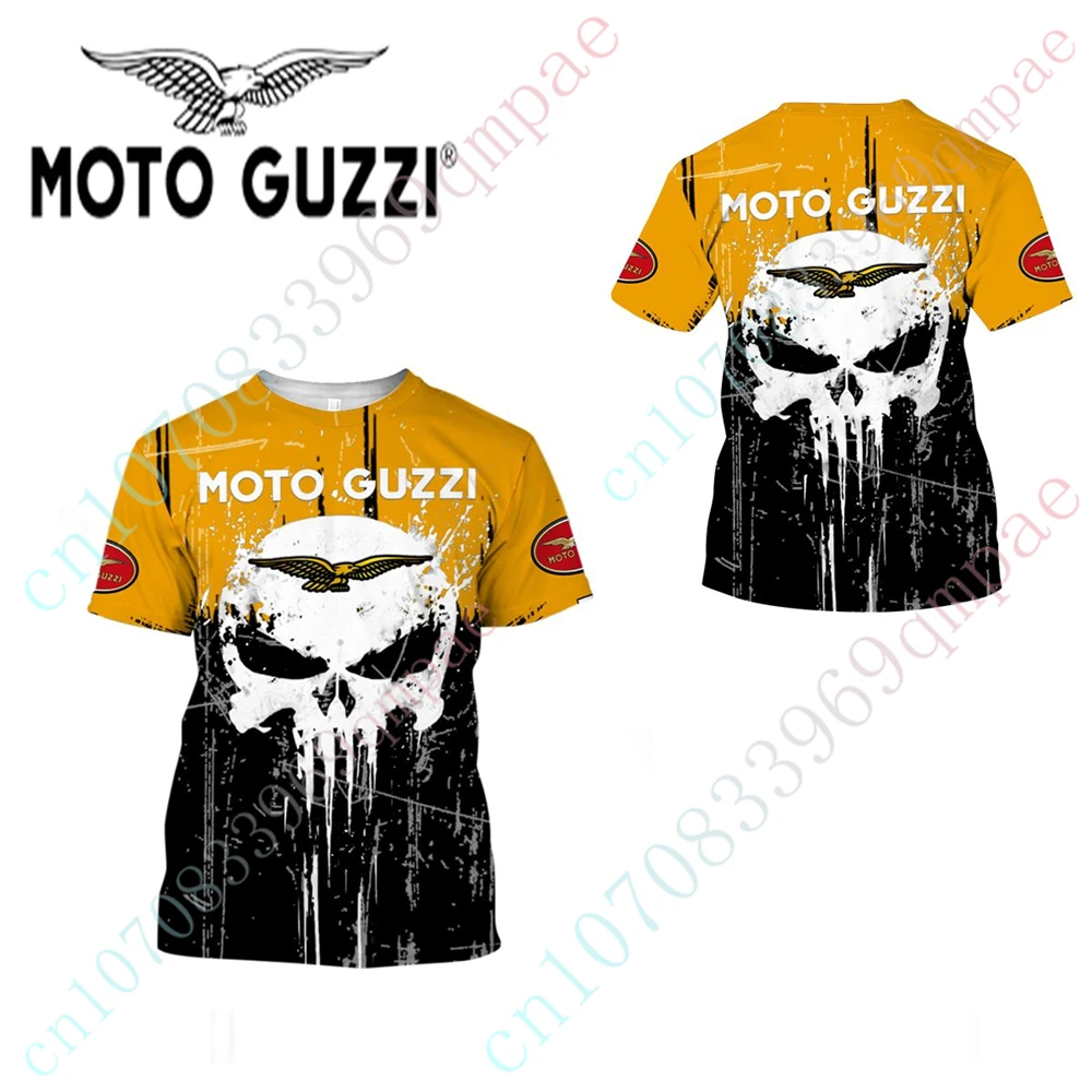 Moto Guzzi Oversized T-shirt Anime T-shirts Harajuku Short Sleeve Top Casual T Shirt For Men Women Unisex Clothing Custom Logo