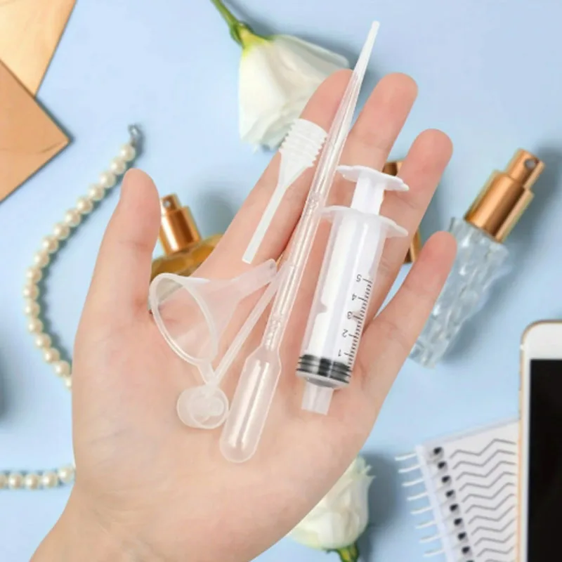10 Piece Perfume Filling Tool Set Syringe Extractor Funnel Dropper Spring Dropper Pump Extractor Sample Packaging Tool