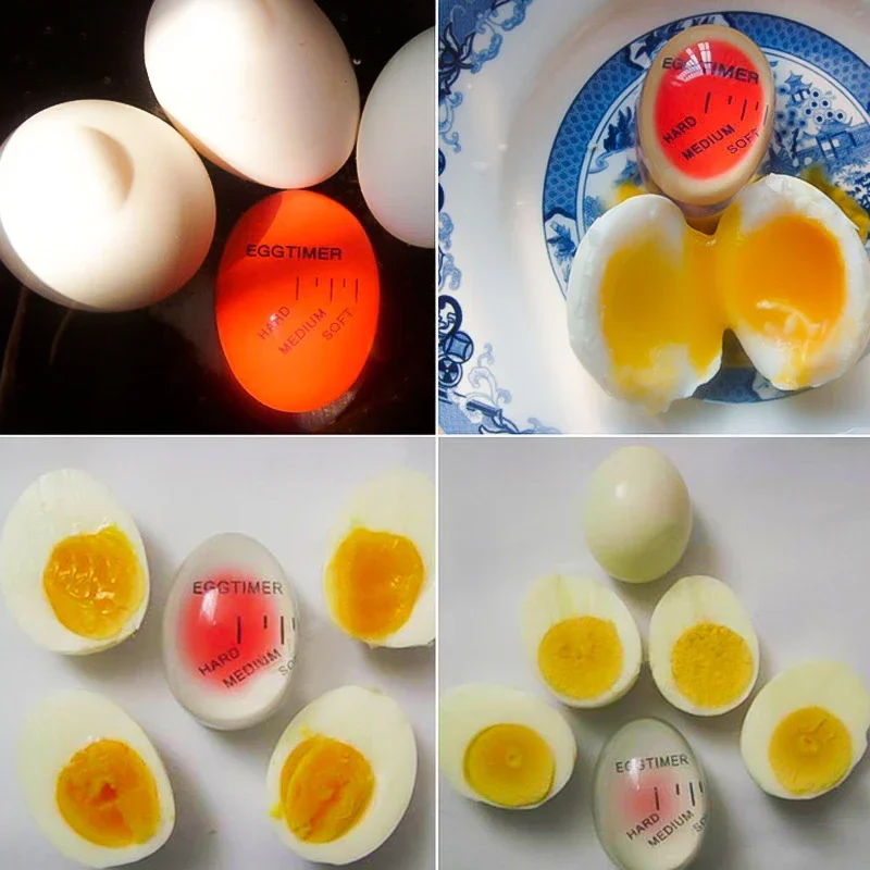 1 Piece Egg Timer Resin Material Boiled Eggs By Temperature Kitchen Helper Egg Timer Red Timer Tool Indicator Kitchen Gadgets