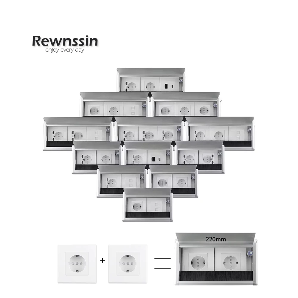 

Скрытая розетка, встроенная настольная розетка, подходящая для офиса и конференц-залов, розетка с USB-разъемом HDMI RJ45 EU