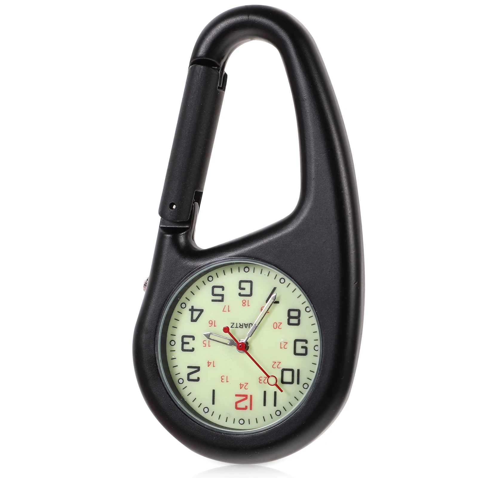 

Carabiner Clip Watch for Men Outdoor Portable Black Durable Buckle Mountaineering Climbing Hiking