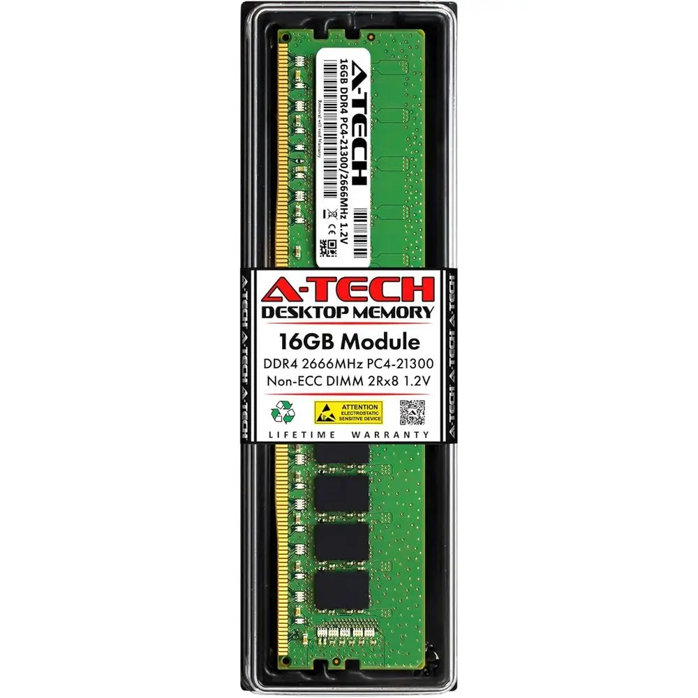 

16 ГБ или Dell OptiPlex 3080 S | Оперативная память DDR4 2666 МГц PC4-21300 Non-ECC DIMM 2Rx8 для настольных ПК (замена или SNPT)