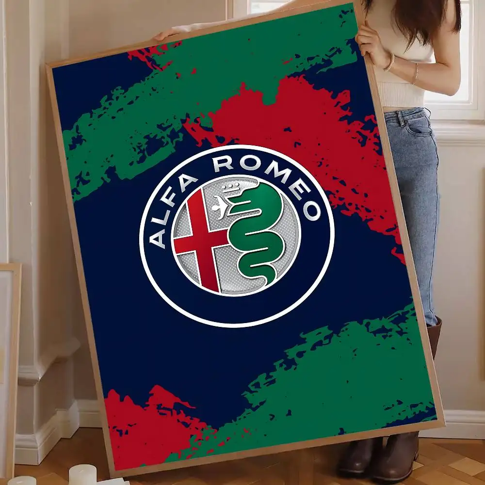 Car Brand A-Alfa R-Romeo Classic Vintage Posters HD Quality Wall Art Retro Posters For Home Room Wall Decor