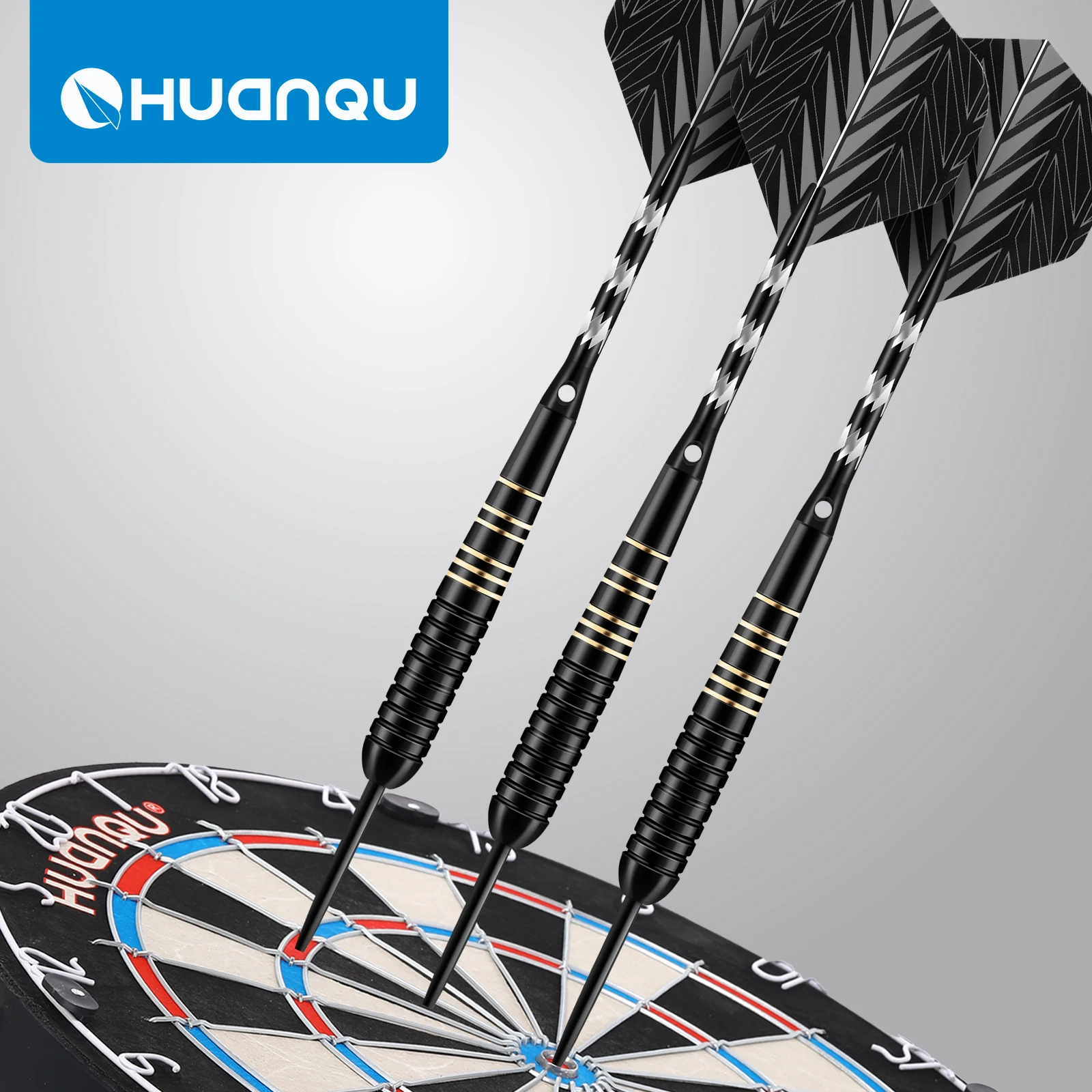 

Professional 24g Copper Dart Set, Three Darts with Extra Shafts and Flights, Standard Competition Darts, Includes Spare O-Rings and Sharpening Stone, Universal Adult Dart Set