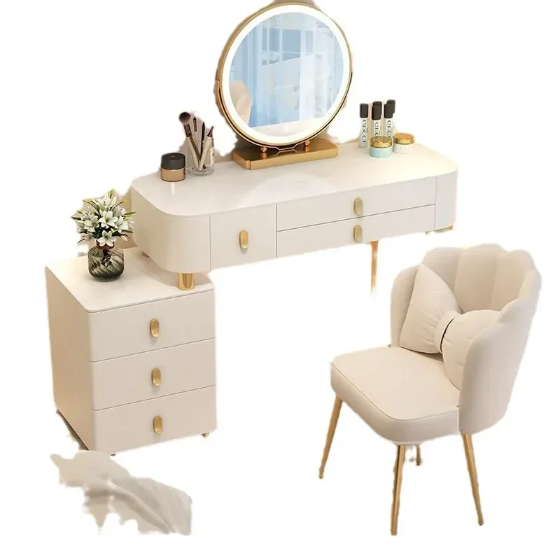 

Luxury Pink Dressing Tables Vanity Mirror Storage Drawers Desk Dressers Organizer Cabinet Meubles De Chambre Bedroom Furniture