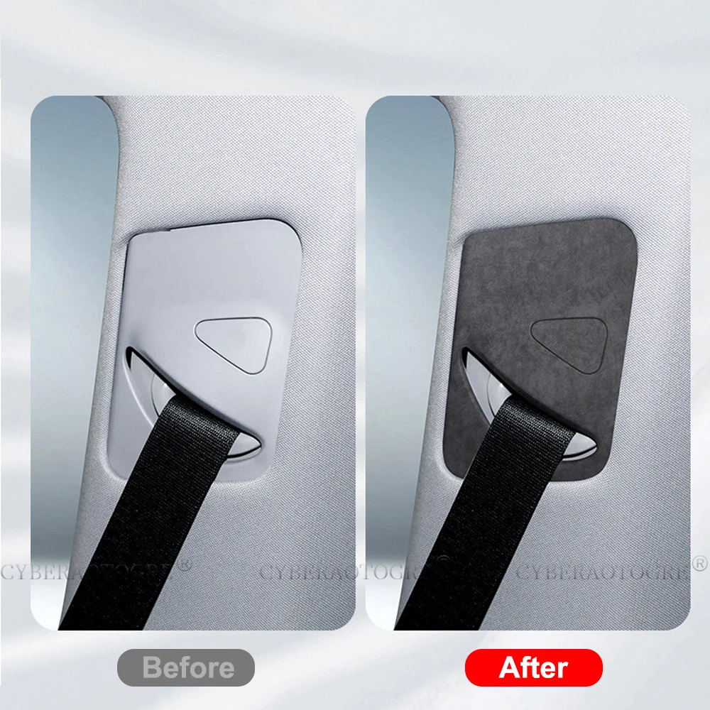 For Tesla Model Y Juniper 2025 Safety Belt Shrink Panel Trim Stickers Seat Safety Belt Buckle Sticker Seat Belt Protection Cover