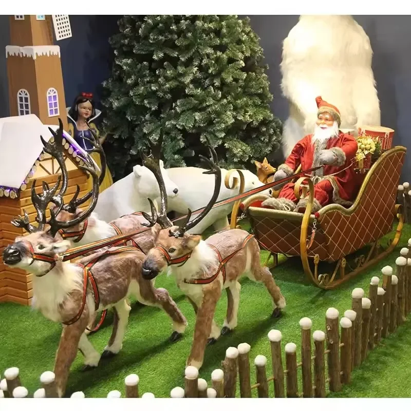 for Christmas Elk Reindeer Decor 50x65CM Large Deer Shape Props Xmas Tree Ornament Home Party Indoor Scene Decoration Gift