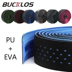 BUCKLOS Anti-Vibration Road Bike Handlebar Tape PU EVA Bicycle Bar Strap Professional Racing Handle Wrap Belt Gravel Accessories