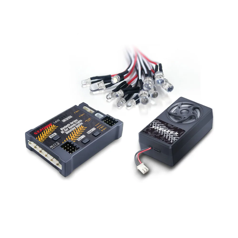 G.T.Power Wersja Bluetooth Symulowany dźwięk / światła silnika dla Axial SCX 10 TRX4 Samochód wspinaczkowy RC Samochód ciężarowy Części do modeli zabawek