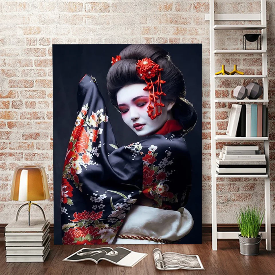 AZQSD Painting By Numbers Woman Girl Japanese Portrait Home Decor Picture Gift Oil Painig Figure Handpainted Diy